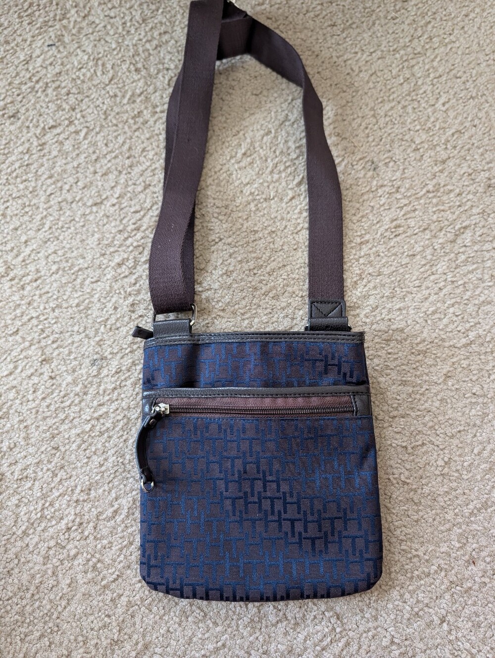 Tommy Hilfiger Navy Brown Crossbody Bag